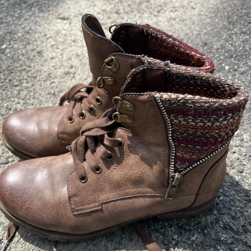 brown boots still in great condition. can be worn any weather.